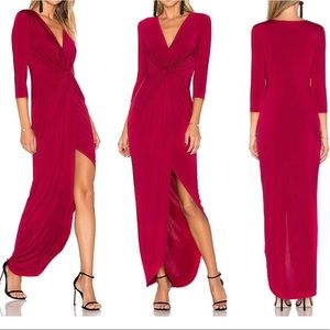 Lovers + Friends Red and Pink Asymmetrical Dress